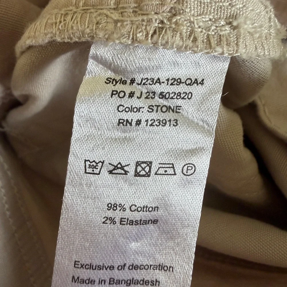 New Jachs New York Mens Slim‎ Fit 5-Pocket Pants Stone Beige 36x30 J23A-129 NWT